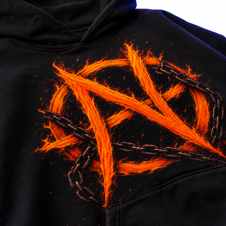 Knox Inferno – Bold Anarchy Flame Hoodie