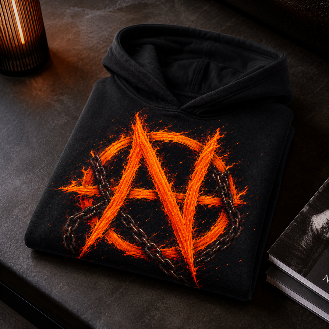 Knox Inferno – Bold Anarchy Flame Hoodie