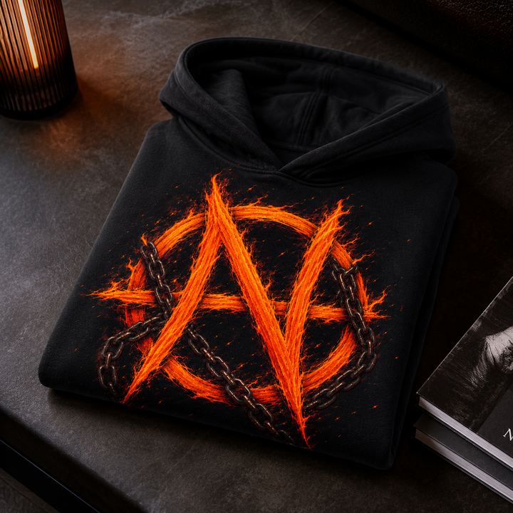 Knox Inferno – Bold Anarchy Flame Hoodie