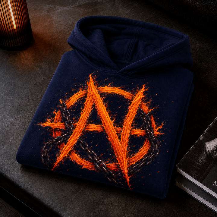 Knox Inferno – Bold Anarchy Flame Hoodie
