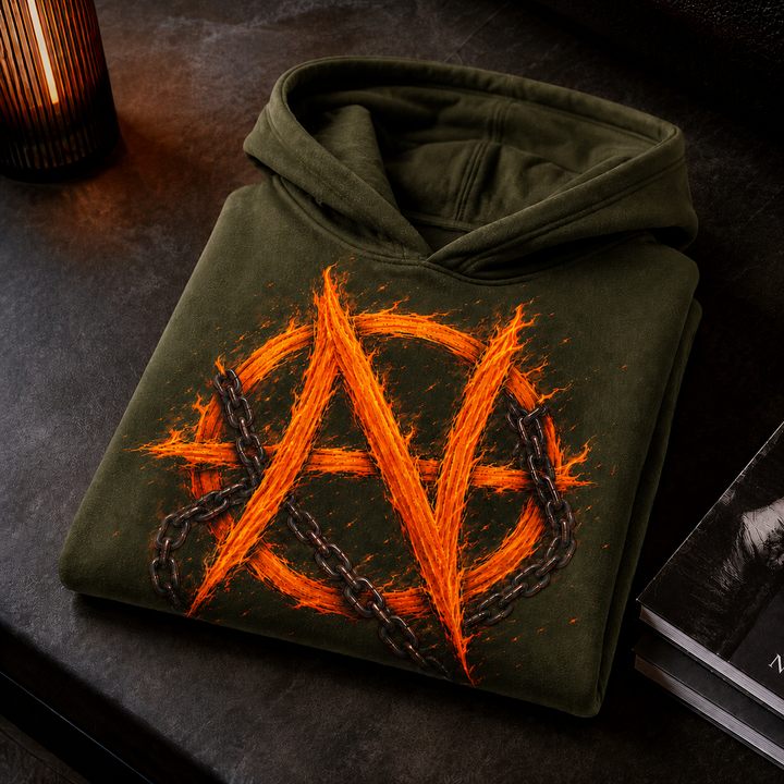 Knox Inferno – Bold Anarchy Flame Hoodie