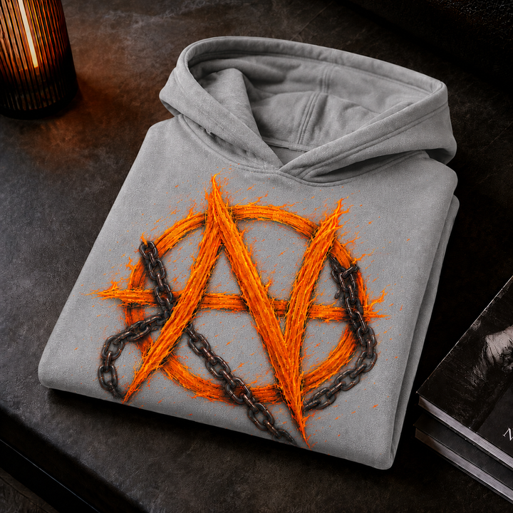 Knox Inferno – Bold Anarchy Flame Hoodie