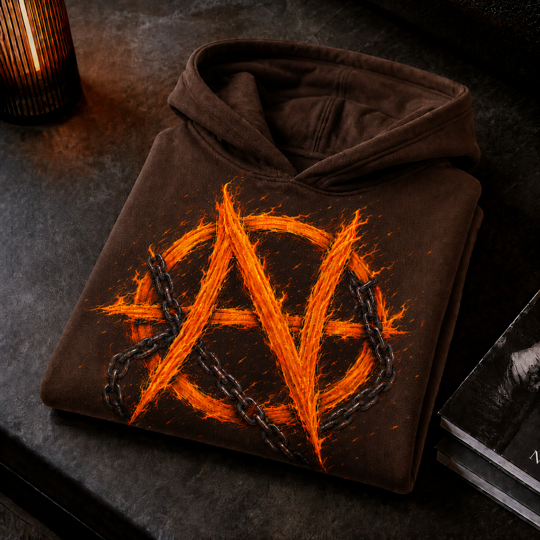 Knox Inferno – Bold Anarchy Flame Hoodie