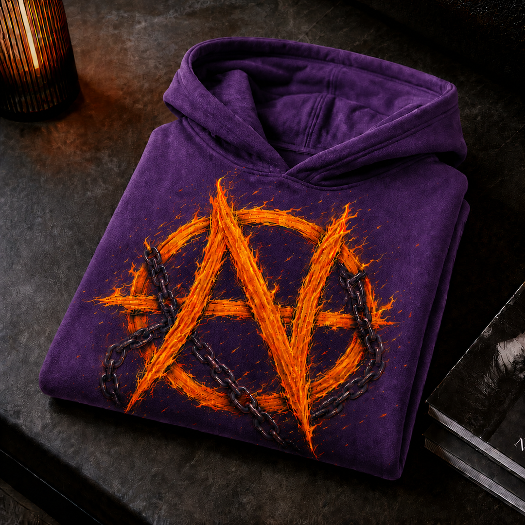 Knox Inferno – Bold Anarchy Flame Hoodie
