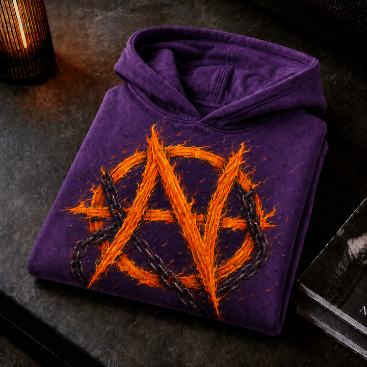 Knox Inferno – Bold Anarchy Flame Hoodie