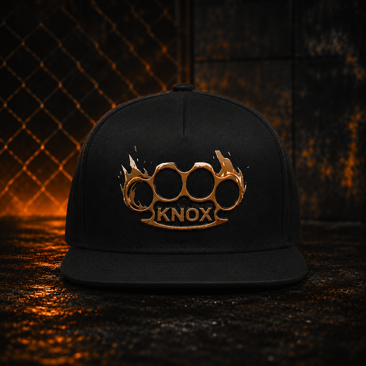 Knox Inferno – Subtle Brass Knuckle Flat Bill Snapback