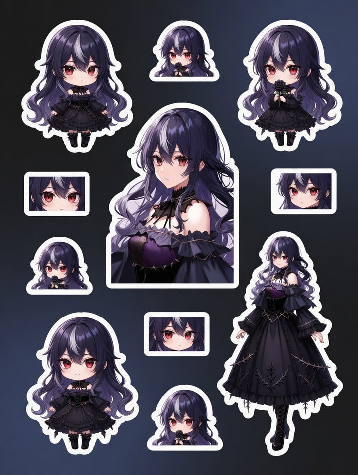 Elyria Nocturne Sticker Pack – Full Set