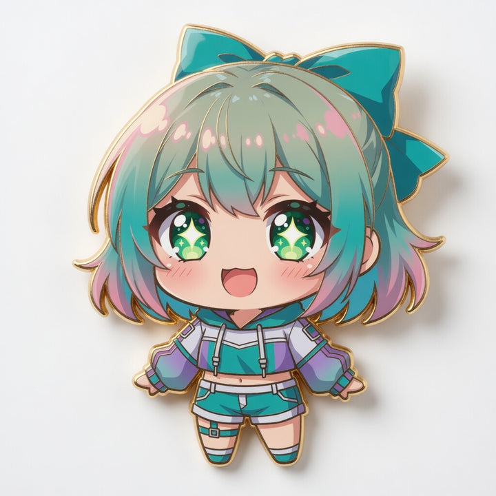 Chibi VTuber Enamel Pin Set (4-Pack)